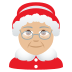 🤶🏼 Mrs. Claus: medium-light skin tone display on JoyPixels